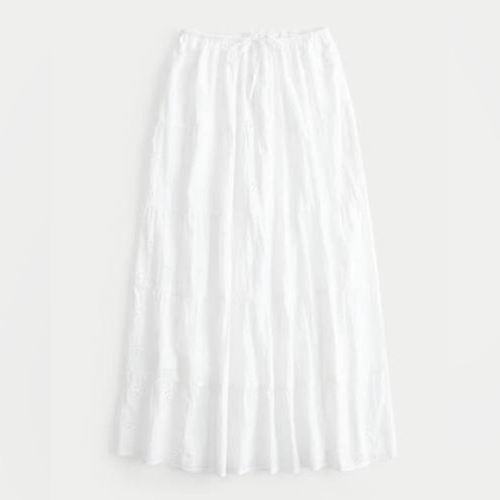Hollister White Eyelet Maxi Skirt - Picture 2 of 3